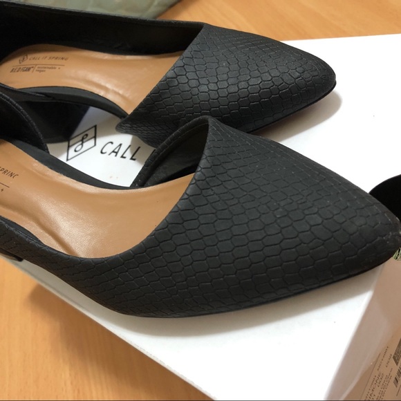 Call It Spring | Black vegan leather pumps Size 6 - Picture 5 of 7